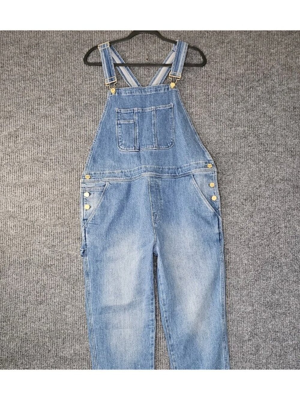 FRAME Denim Le Garcon Overalls sz Large L jeans crop boyfriend - Picture 2 of 7